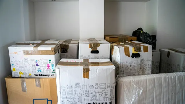 Packed cardboard boxes ready for a move